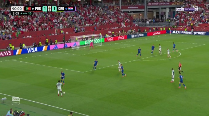 Gol Gonçalo Ramos Para el equipo Portugal Contra Croacia en el minuto 90