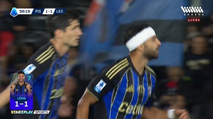 But Mehdi Leris Pour l’équipe Pisa Contre Lecce à la minute 56