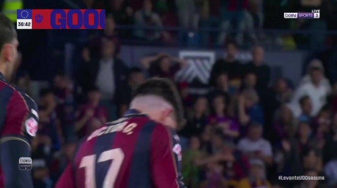 Goal Víctor García For Team Levante Against Osasuna minute 37