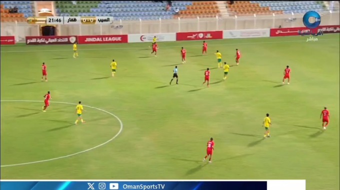 هدف عمر الفزاري لفريق السيب بمواجهة ظفار بالدقيقة 22