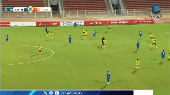 هدف علي الهاشمي لفريق صحم بمواجهة فنجاء بالدقيقة 29