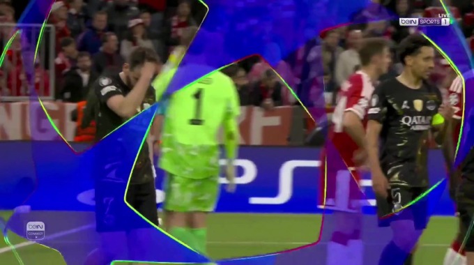 Occasion manquée João Neves Pour l’équipe Paris-SG Contre Bayern Münich à la minute 33
