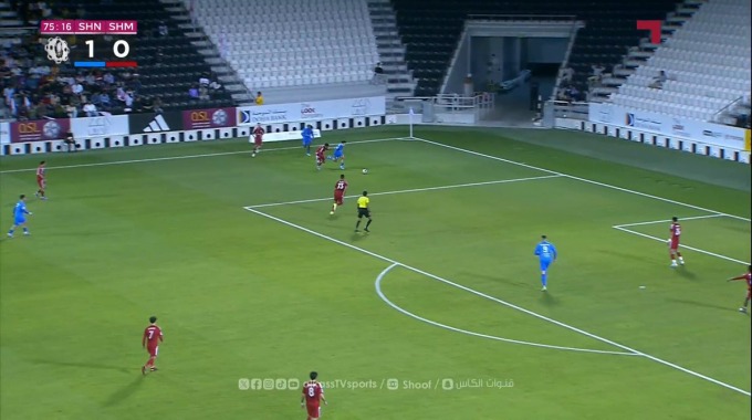 هدف بيل فان أميرسفورت لفريق الشحانية بمواجهة الشمال بالدقيقة 76