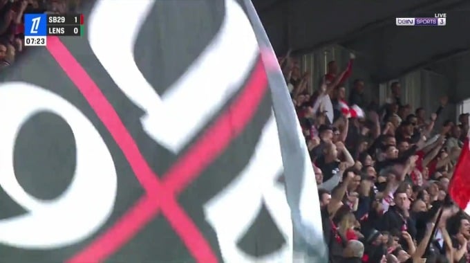 Gol Daouda Guindo Para el equipo Brestois Contra Lens en el minuto 8