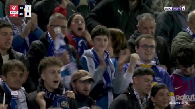 Goal Ibrahim Diabate For Team Alaves Against Barcelona minute 45