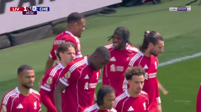 But Ryan Gravenberch Pour l’équipe Liverpool Contre Chelsea à la minute 6