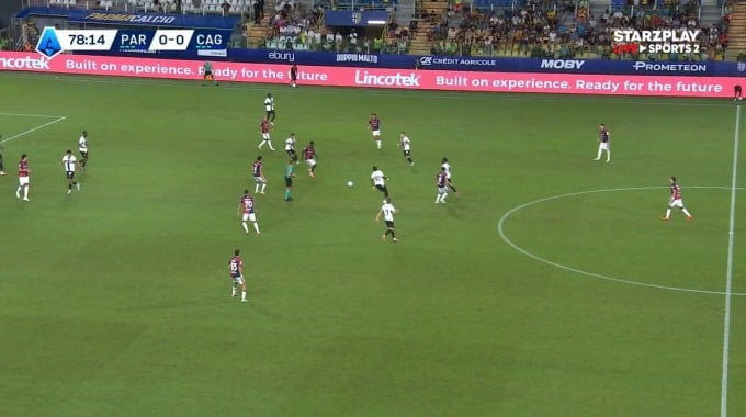 هدف أليساندرو رومانو لفريق كالياري بمواجهة بارما بالدقيقة 79