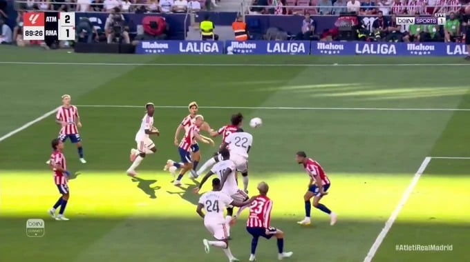 هدف أنطونيو روديغر لفريق ريال مدريد بمواجهة أتلتيكو مدريد بالدقيقة 89