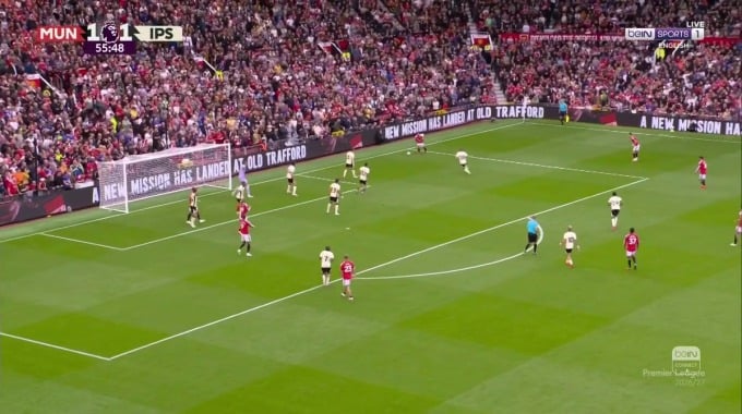 Own Goal Jacob Greaves For Team Ipswich Against Man United minute 56