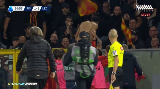 But Walid Cheddira Pour l’équipe Lecce Contre Pisa à la minute 65