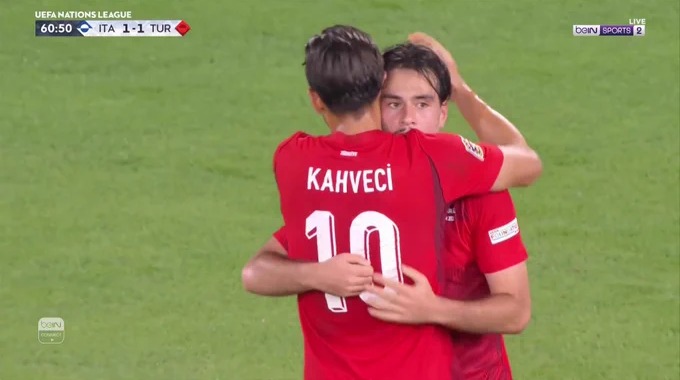 Goal Aral Şimşir For Team Türkiye Against Italy minute 61