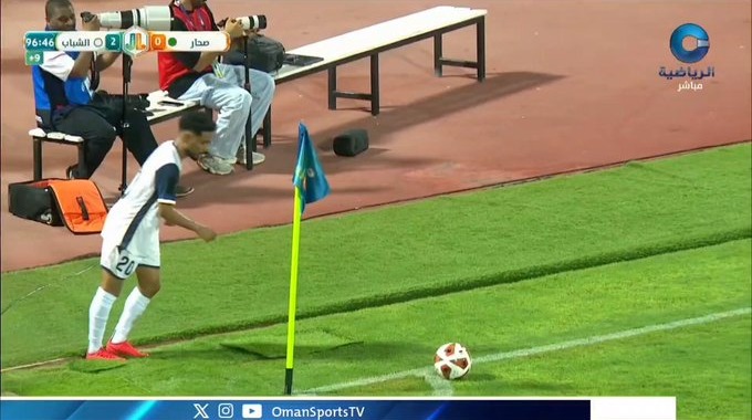 هدف جمعة الحبسي لفريق الشباب بمواجهة صحار بالدقيقة 90