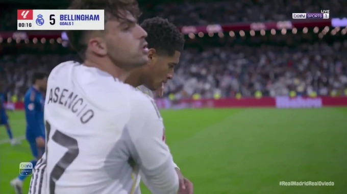 Goal Jude Bellingham For Team Real Madrid Against Real Oviedo minute 81
