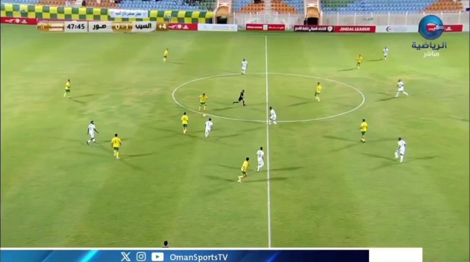 هدف ناصر الرواحي لفريق السيب بمواجهة صور بالدقيقة 45