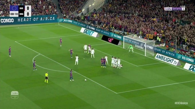 Gol Marcus Rashford Para el equipo Barcelona Contra Real Madrid en el minuto 9