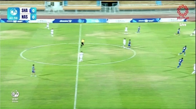 Goal Casimir Ninga For Team Al-Nasr Against Al-Shabab minute 42