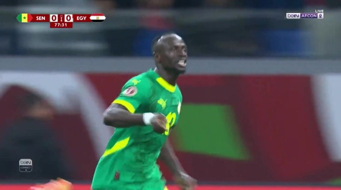 Goal Sadio Mané For Team Senegal Against Egypt minute 78