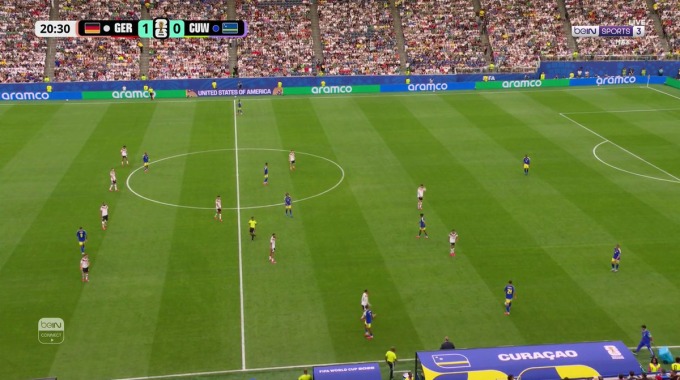 Gol Livano Comenencia Para el equipo Curaçao Contra Alemania en el minuto 21