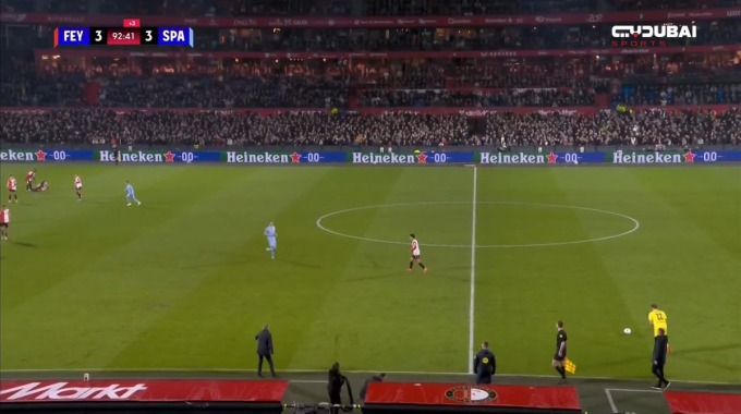 Goal Joshua Kitolano For Team Rotterdam Against Feyenoord minute 90