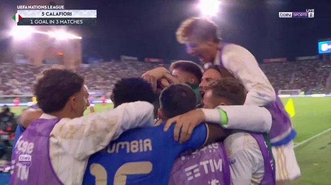 But Riccardo Calafiori Pour l’équipe Italie Contre la Turquie à la minute 65