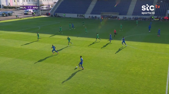 Goal Crysencio Summerville For Team Al Hilal Against Al-Ahli minute 44