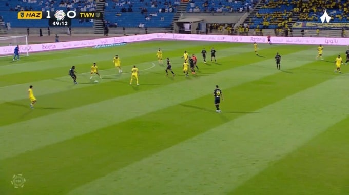 Cancel Goal Saif Rajab For Team Al-Taawoun Against Al Hazem minute 50