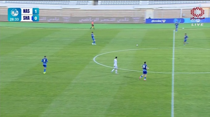 هدف يعقوب الطراروة لفريق الشباب بمواجهة النصر بالدقيقة 29