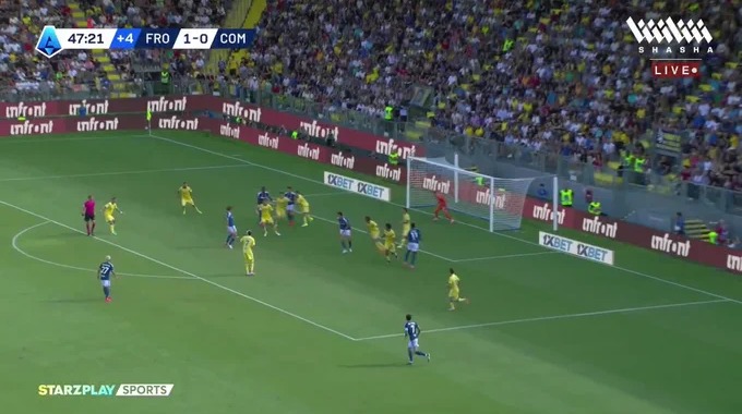 Goal Giorgi Kvernadze For Team Frosinone Against Como minute 45