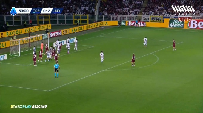 But Cesare Casadei Pour l’équipe Torino Contre Juventus à la minute 60