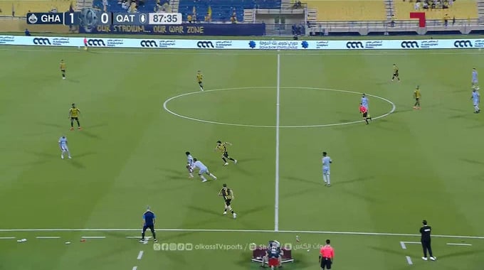 Gol Yacine Brahimi Para el equipo Al-Gharafa Contra Qatar SC en el minuto 88