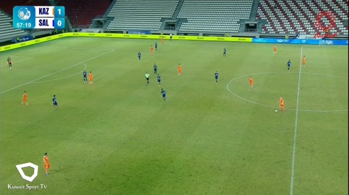 Goal Shabaib Al-Khaldi For Team Kazma Against Al-Salmiya minute 58
