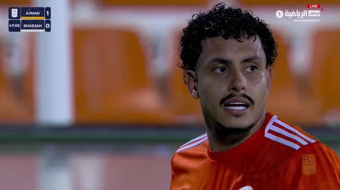 هدف ملغي يوري ماتياس لفريق عجمان بمواجهة الشارقة بالدقيقة 49