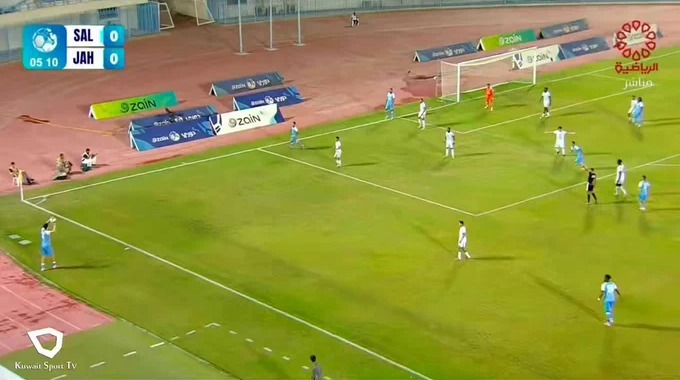 Goal Mubarak Al-Fnaini For Team Al-Salmiya Against Al-Jahra minute 6
