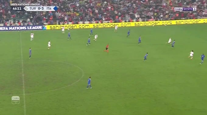 هدف باريش ألبير يلماز لفريق تركيا بمواجهة إيطاليا بالدقيقة 47