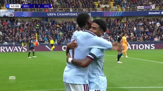 But Nicolas Jackson Pour l’équipe Aston Villa Contre Club Brugge à la minute 43