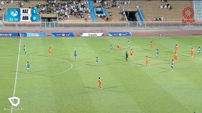 هدف علي الدوخي لفريق العربي بمواجهة كاظمة بالدقيقة 85