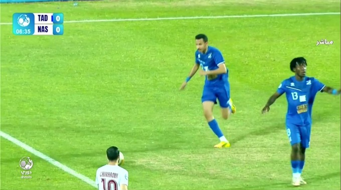 But Abdulmohsen Al-Ajmi Pour l’équipe Al-Tadamon Contre Al-Nasr à la minute 7