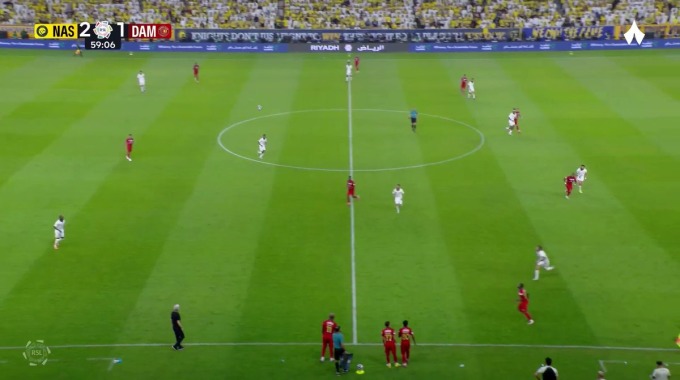 Carton jaune Sadio Mané Pour l’équipe Al Nassr FC Contre Damac FC à la minute 60