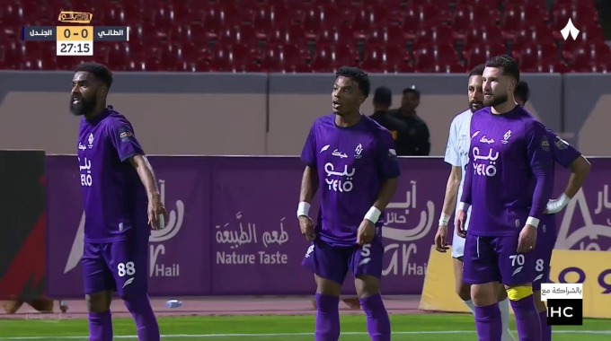 هدف محمد المطير لفريق الطائي بمواجهة الجندل بالدقيقة 28