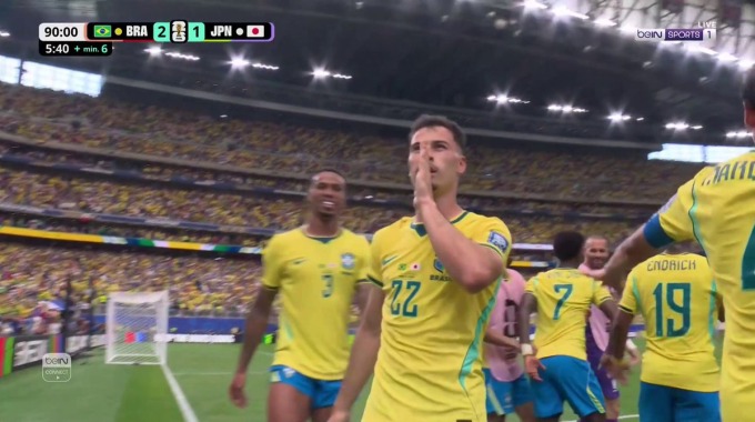 Goal Gabriel Martinelli For Team Brazil Against Japan minute 90