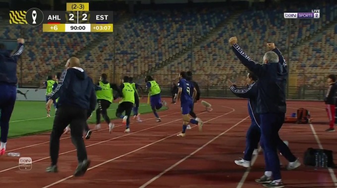 But Hamza Jelassi Pour l’équipe ES Tunis Contre Al Ahly SC à la minute 90