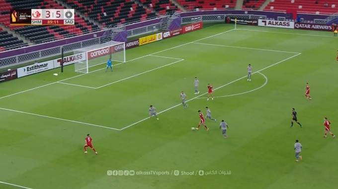 Goal Omar Mohamed For Team Al-Shamal Against Al-Sadd minute 90