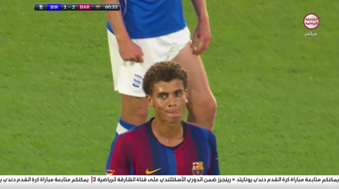 Remplacement Hamza Abdelkarim Pour l’équipe Barcelona Contre Birmingham à la minute 62