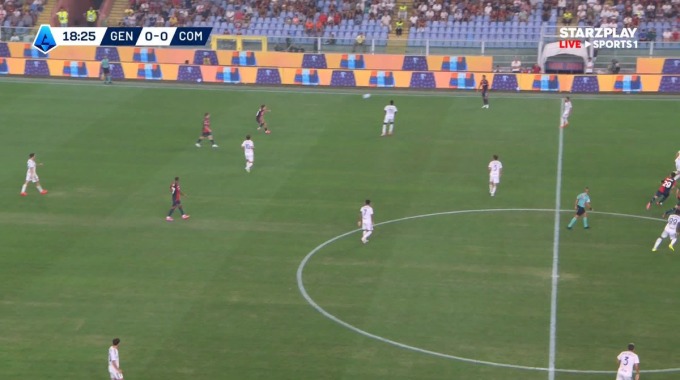 Goal Milutin Osmajic For Team Genoa Against Como minute 19