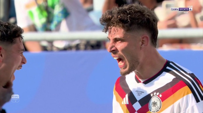 Gol Kai Havertz Para el equipo Alemania Contra Paraguay en el minuto 54