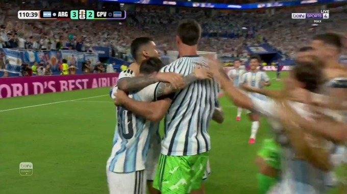But contre son camp Diney Borges Pour l’équipe le Cap-Vert Contre l'Argentine à la minute 111