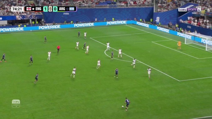 CrossBar Alexis Mac Allister For Team Argentina Against England minute 76