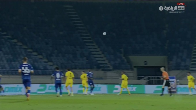 هدف عبد الله توري لفريق النصر بمواجهة كلباء بالدقيقة 64