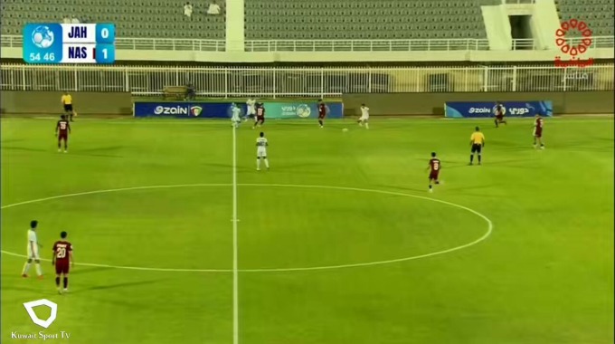 Red Card  For Team Al-Jahra Against Al-Nasr minute 
