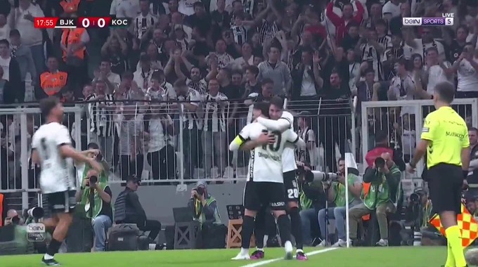 Goal Orkun Kökçü For Team Beşiktaş Against Kocaelispor minute 18